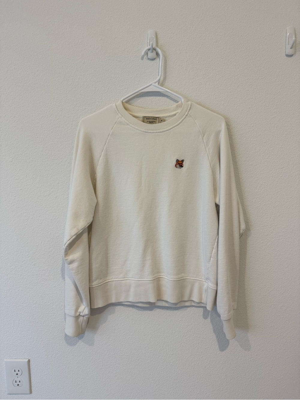 MAISON KITSUNÉ Off-White Crewneck Sweatshirt